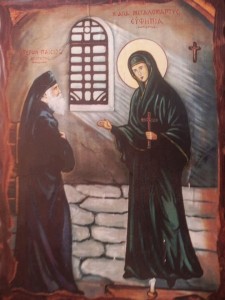 The martyr Efimia and St Paisios the Athonite